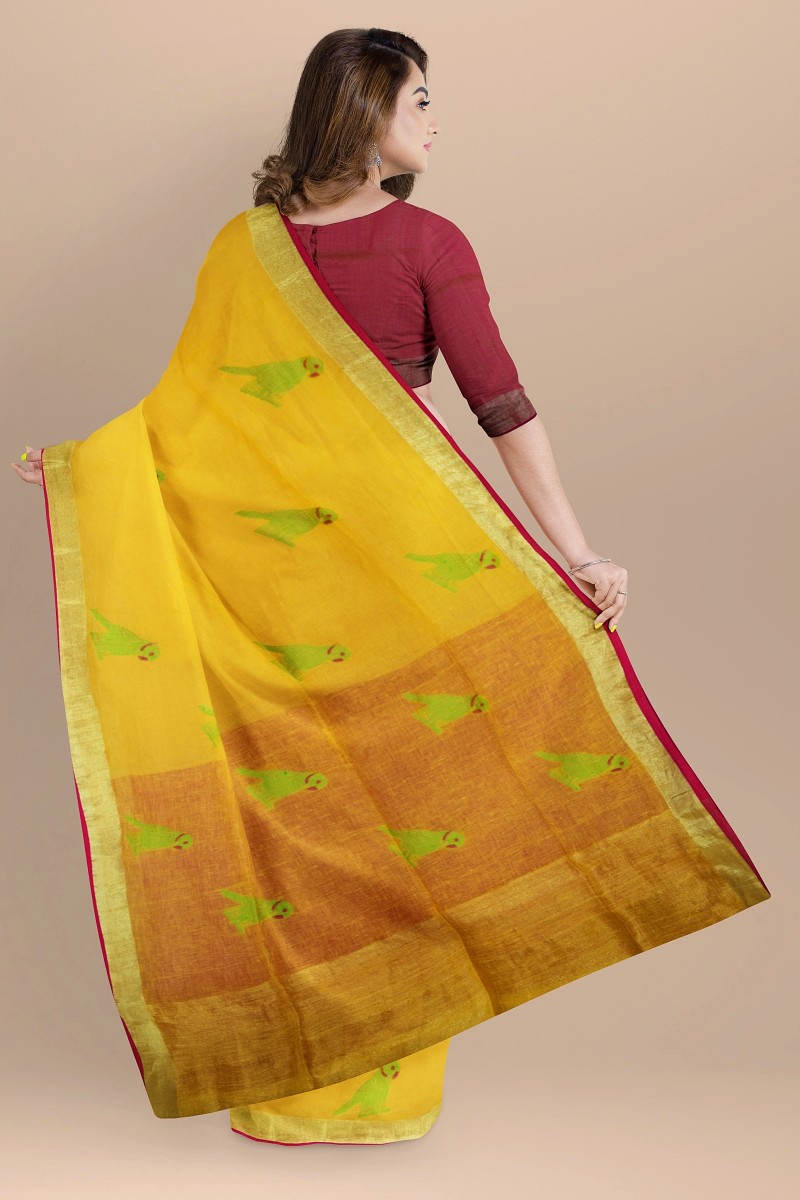 Tia - Linen Jamdani Saree